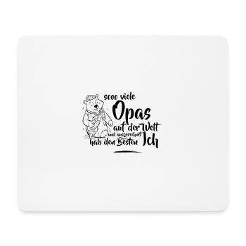 So viele Opas auf der Welt Opa Geschenk - Mousepad (Querformat) - Weiß - Vorne