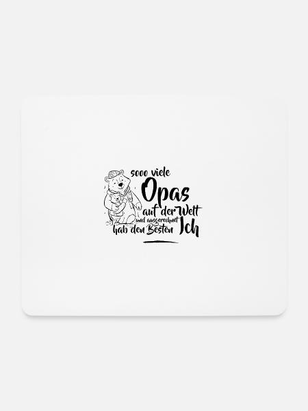 So viele Opas auf der Welt Opa Geschenk - Mousepad (Querformat) - Weiß