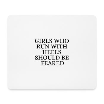 Girls with heels - Tapis de souris (format paysage) - blanc - Devant