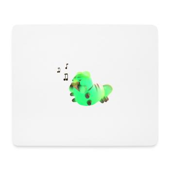 La petite chenille mignonne accueille le lever du soleil avec elle - Tapis de souris (format paysage) - blanc - Devant