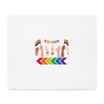 Pride Finger - Mouse Pad (horizontal) - white - Front
