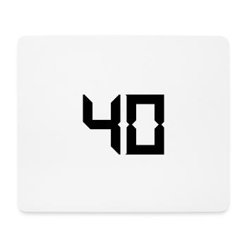 40 YEARS. 40th ANNIVERSARY. BIRTHDAY 40 YEARS. 40 - Mouse Pad (horizontal) - white - Front
