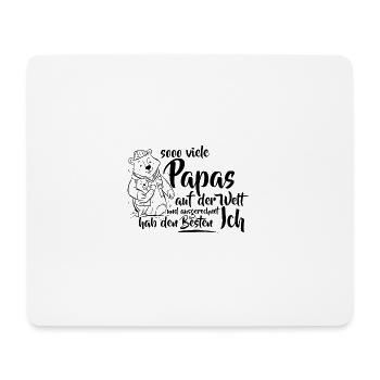 So viele Papas auf der Welt Vatertag Geschenk - Mousepad (Querformat) - Weiß - Vorne