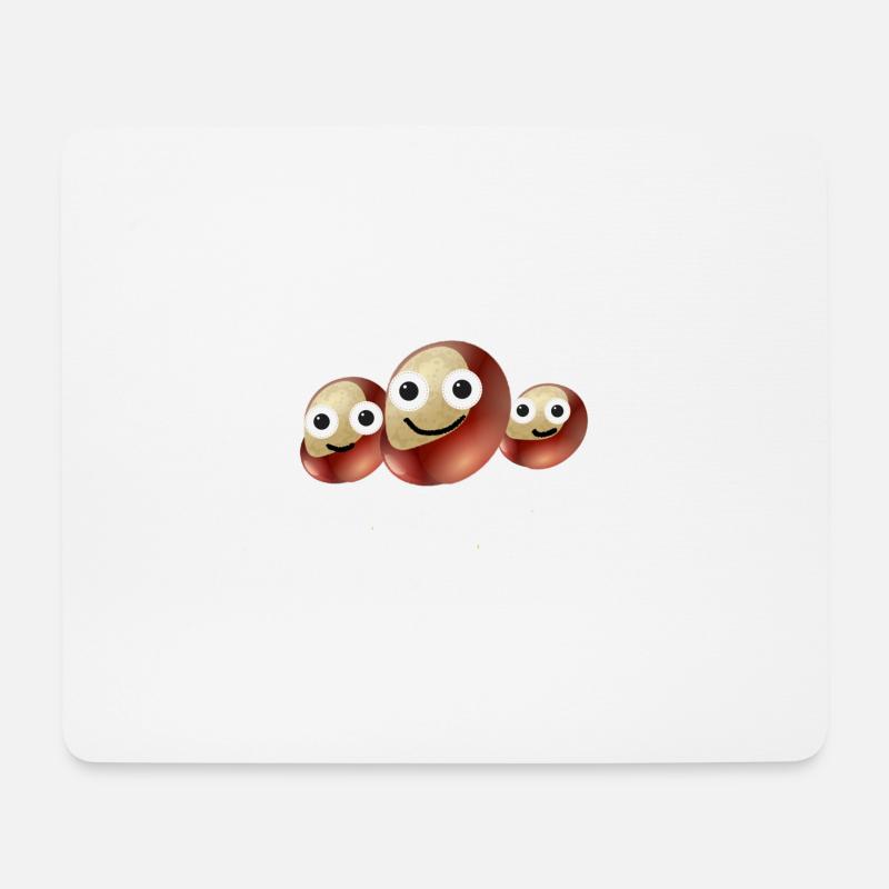 Kastanien, Kastanie,Rosskastanie, Familie - Mousepad (Querformat) - Weiß