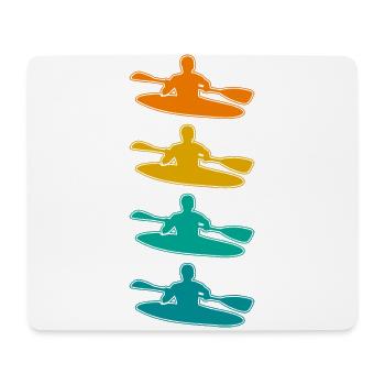 Retro Graphic Kayaking Kayak Canoe Rowing Rower Pa - Mousepad (Querformat) - Weiß - Vorne