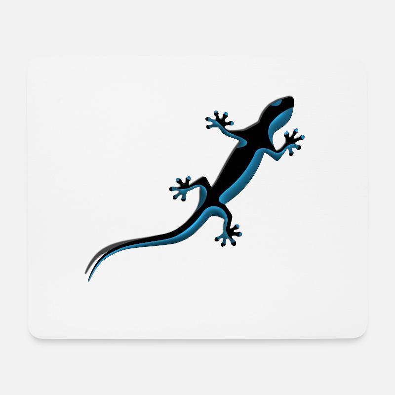 Gecko - Mousepad (Querformat) - Weiß