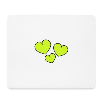 ICH LIEBE DICH. ICH LIEBE DICH. LIEBE. LIEBE. HERZ - Mousepad (Querformat) - Weiß - Vorne