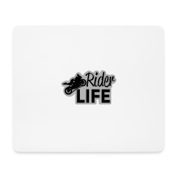 Rider Life life - Motorcycle - Mouse Pad (horizontal) - white - Front