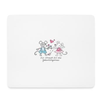 Geburtstagsmaus - Mousepad (Querformat) - Weiß - Vorne