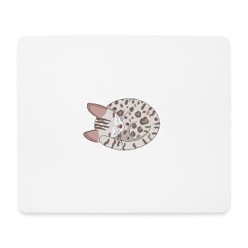 Chat de Bengale Chat - Tapis de souris (format paysage) - blanc - Devant