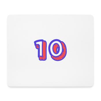 10. 10 YEARS. 10th ANNIVERSARY. 10 YEAR ANNIVERSARY. - Mouse Pad (horizontal) - white - Front