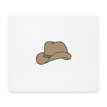 hut braun - Mousepad (Querformat) - Weiß - Vorne