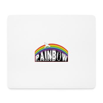 RAINBOW lettering with pigeon - Mouse Pad (horizontal) - white - Front