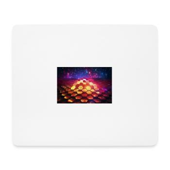 surreal epic fractal hexagons 4 - Mousepad (Querformat) - Weiß - Vorne