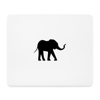 Elefant - Mousepad (Querformat) - Weiß - Vorne