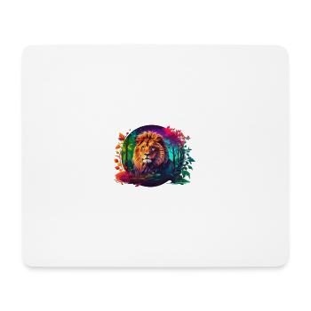Farbvolles Logo von einem magischen Wald - Mousepad (Querformat) - Weiß - Vorne