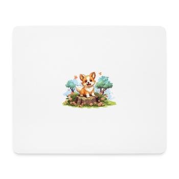 Dog Playing In Garden - Mousepad (Querformat) - Weiß - Vorne