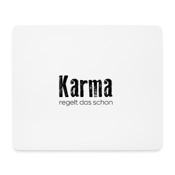 Le karma s’en occupera - Tapis de souris (format paysage) - blanc - Devant