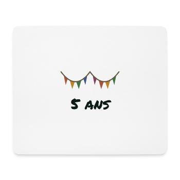 5 JAHRE. 5. JUBILÄUM. 5-JÄHRIGES JUBILÄUM - Mousepad (Querformat) - Weiß - Vorne