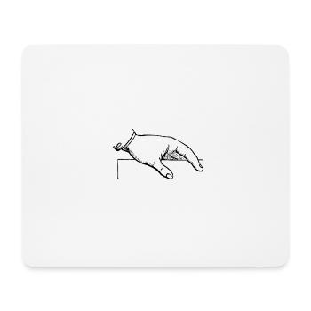 hand - Mouse Pad (horizontal) - white - Front