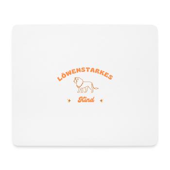 Löwenstarkes Kind - Mousepad (Querformat) - Weiß - Vorne