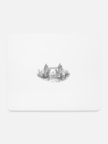 Tower Bridge - Mousepad (Querformat) - Weiß