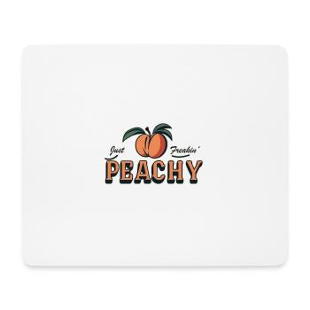 juste pêche - peach fruit dicton - Tapis de souris (format paysage) - blanc - Devant