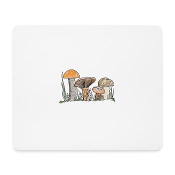 Mushrooms - Mousepad (Querformat) - Weiß - Vorne