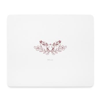 Feminine florale Line Art Bloom - Mousepad (Querformat) - Weiß - Vorne