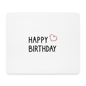 HAPPY BIRTHDAY. JOYEUX ANNIVERSAIRE. ANNIVERSAIRE. - Tapis de souris (format paysage) - blanc - Devant