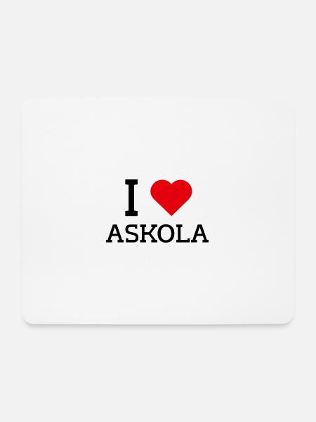 I love Askola - Mouse Pad (horizontal) - white
