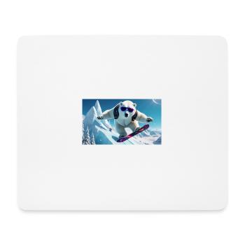 fliegender Eisbär - Mousepad (Querformat) - Weiß - Vorne