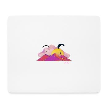 Parapente Parapente Pilote Bird Montagnes - Tapis de souris (format paysage) - blanc - Devant