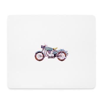 Vintage Motorrad - Mousepad (Querformat) - Weiß - Vorne
