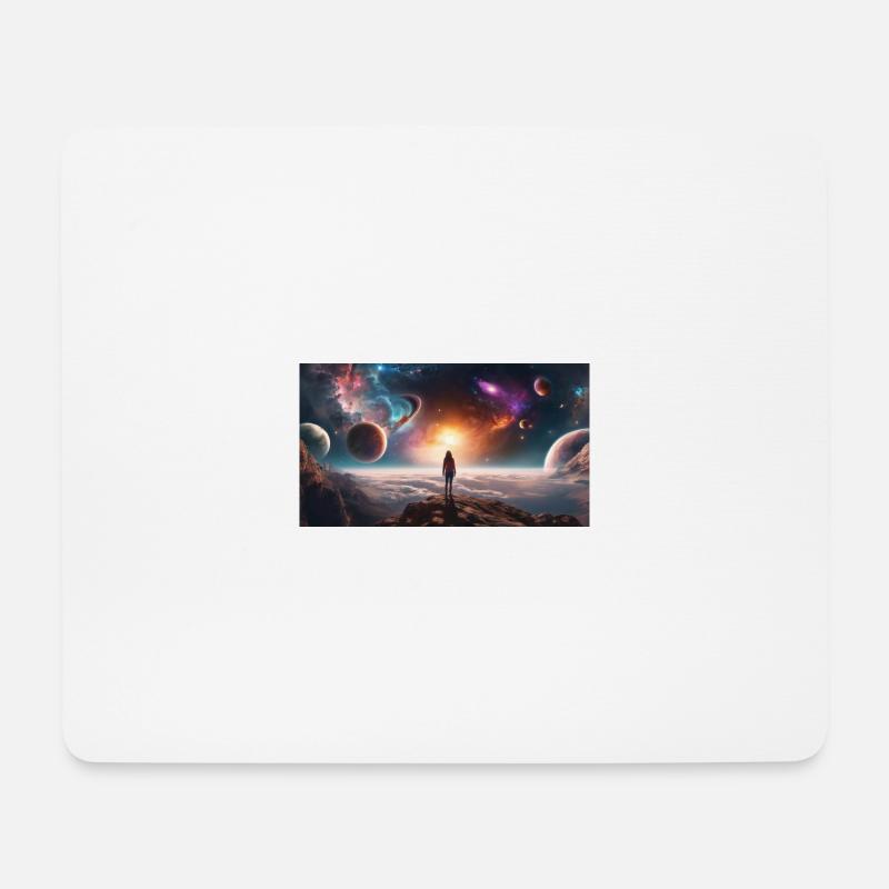 Vue dans l’espace - Tapis de souris (format paysage) - blanc
