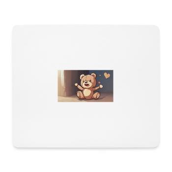 a very cute teddy - Mousepad (Querformat) - Weiß - Vorne
