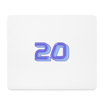 20. 20 ANS. 20e ANNIVERSAIRE. ANNIVERSAIRE 20 ANS. - Tapis de souris (format paysage) - blanc - Devant