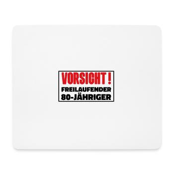 80. Geburtstag Männer Frauen Lustig 80 Jahre - Mousepad (Querformat) - Weiß - Vorne