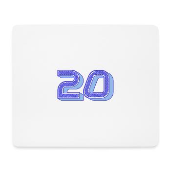 20. 20th ANNIVERSARY. 20 YEARS ANNIVERSARY. 20 YEARS. - Mouse Pad (horizontal) - white - Front