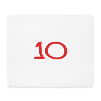 10. 10 JAHRE. 10-JÄHRIGES JUBILÄUM. 10-JÄHRIGES JUBILÄUM. - Mousepad (Querformat) - Weiß - Vorne