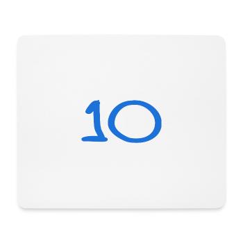 10. 10 ANS. 10e ANNIVERSAIRE. ANNIVERSAIRE 10 ANS. - Tapis de souris (format paysage) - blanc - Devant