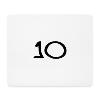 10. 10 JAHRE. 10-JÄHRIGES JUBILÄUM. 10-JÄHRIGES JUBILÄUM. - Mousepad (Querformat) - Weiß - Vorne
