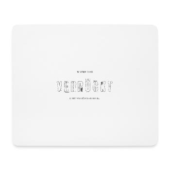 Verrückt - Mousepad (Querformat) - Weiß - Vorne