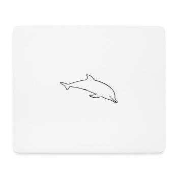 Dauphin - Tapis de souris (format paysage) - blanc - Devant