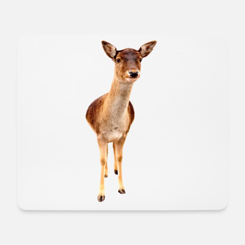 Reh - Mousepad (Querformat) - Weiß