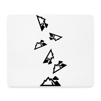 Berge Mountains Silhouette - Mouse Pad (horizontal) - white - Front