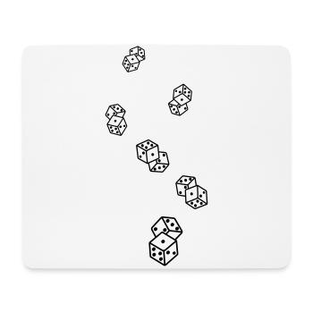Symbole du casino Dice - Tapis de souris (format paysage) - blanc - Devant