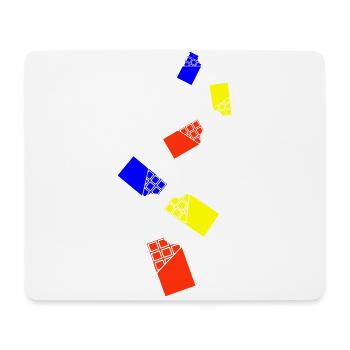 Symbole d’icône en chocolat - Tapis de souris (format paysage) - blanc - Devant