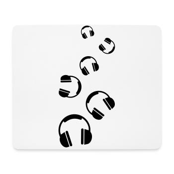 Icône casque - Tapis de souris (format paysage) - blanc - Devant