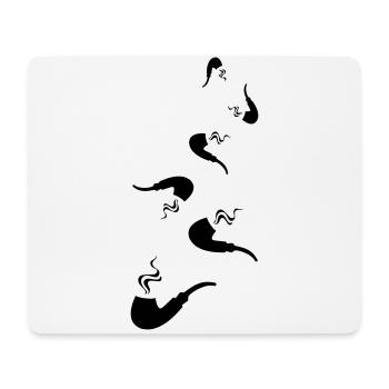 Pfeife rauchen - Mousepad (Querformat) - Weiß - Vorne